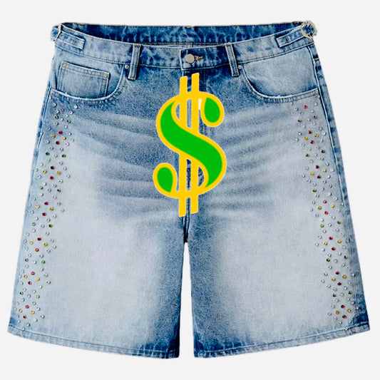 “DOLLAR $IGN” DENIM JORT$